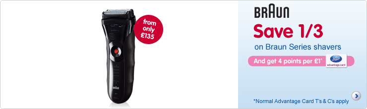 Save 1/3 on braun series shavers